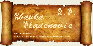 Ubavka Mladenović vizit kartica